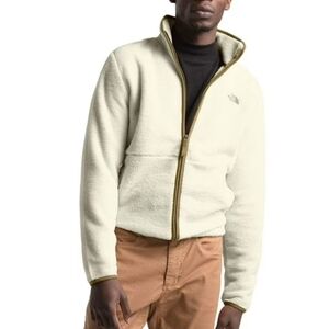 💎 The North Face Men's Off-White Zip-Up Fleece Sweater DUNRAVEN SHERPA